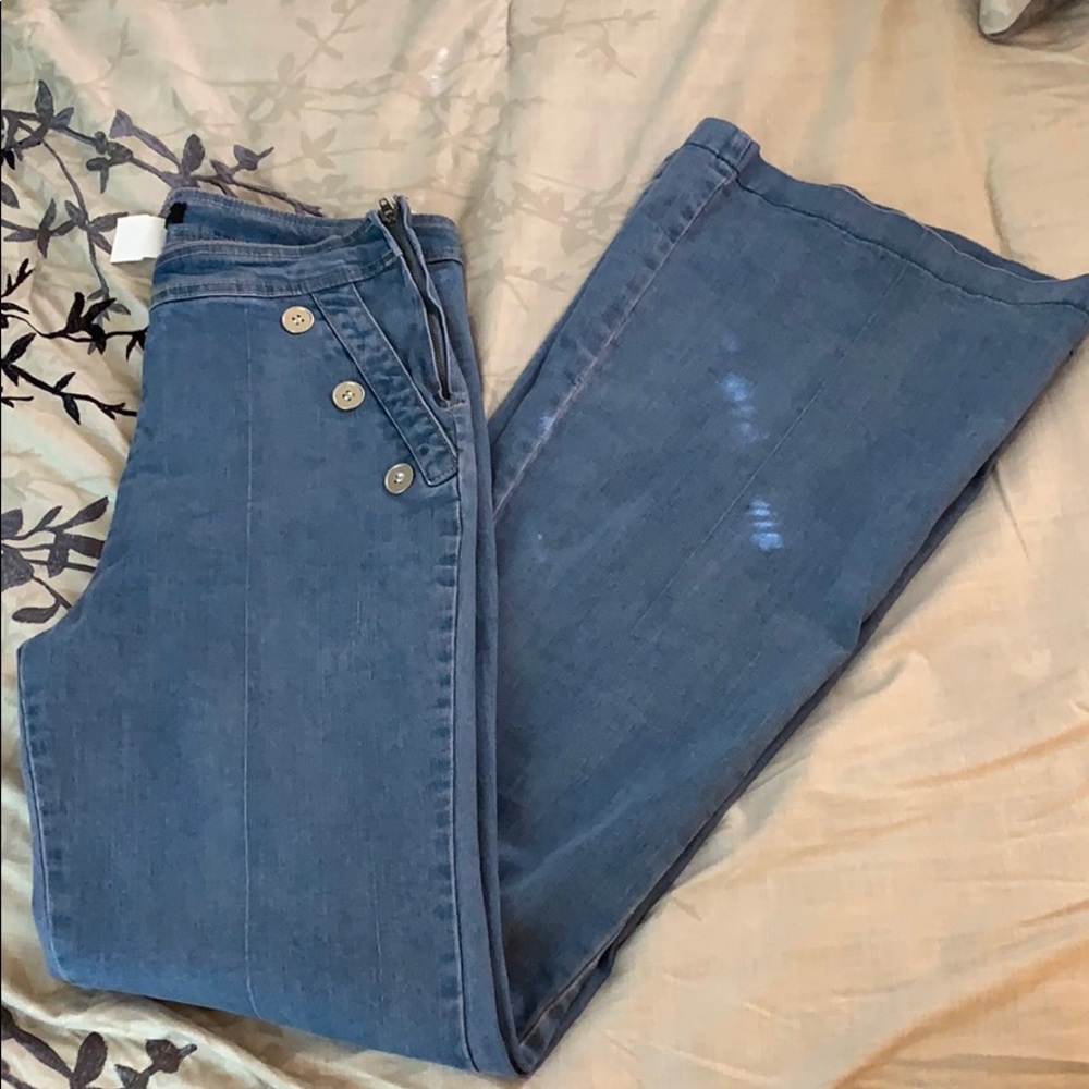 High waisted bell bottoms